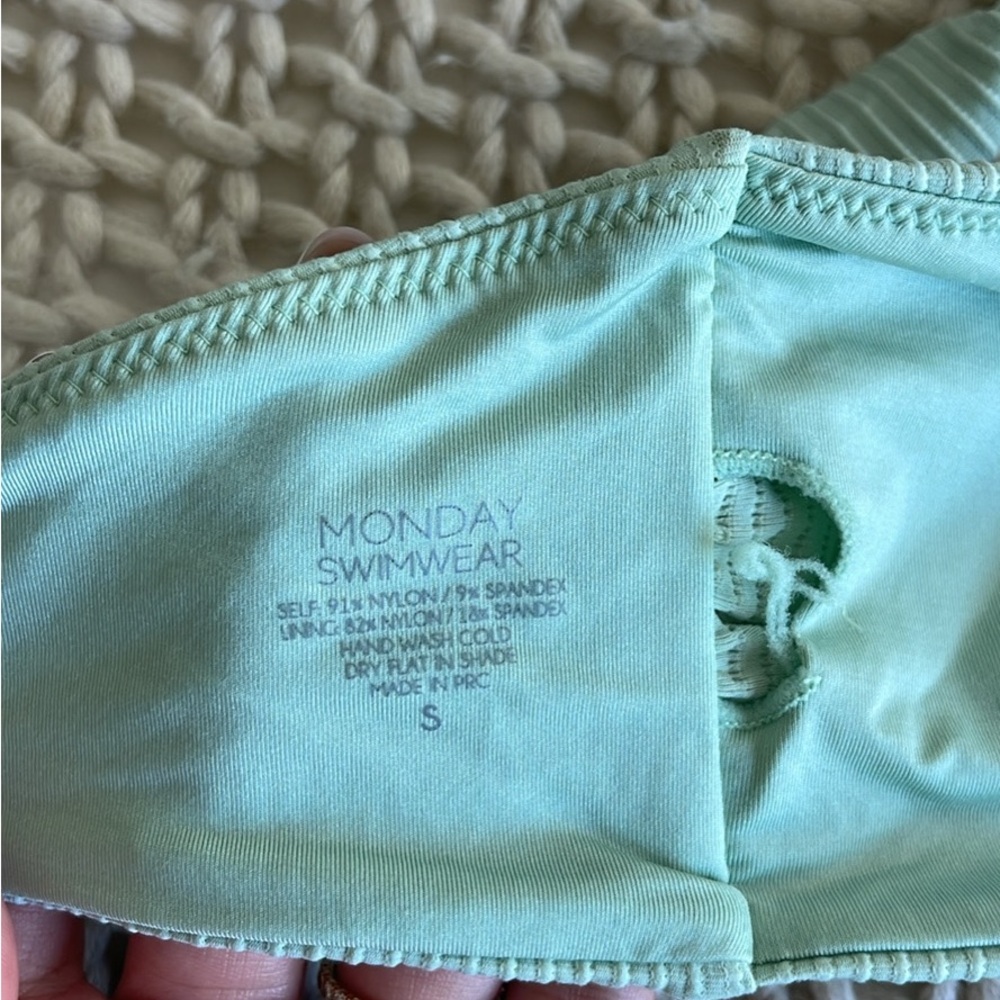 Monday Swimwear Mint Ribbed Bikini - Picture 4 of 5